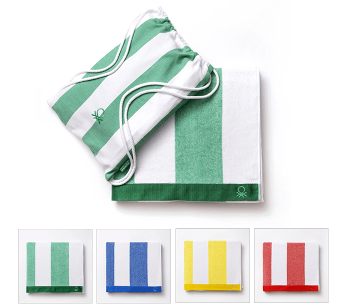 온라인 단독: 베네통 Rainbow beach towel(+ fabric bag) 증정