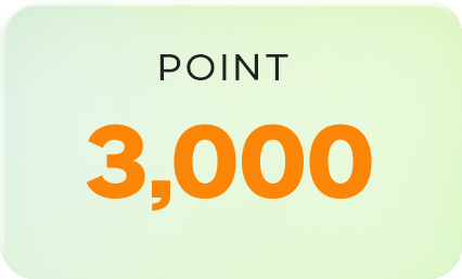 포인트 3,000 지급! 매일 오전 11시, 저녁7시 선착순 각 100명 한정으로 포인트 증정!